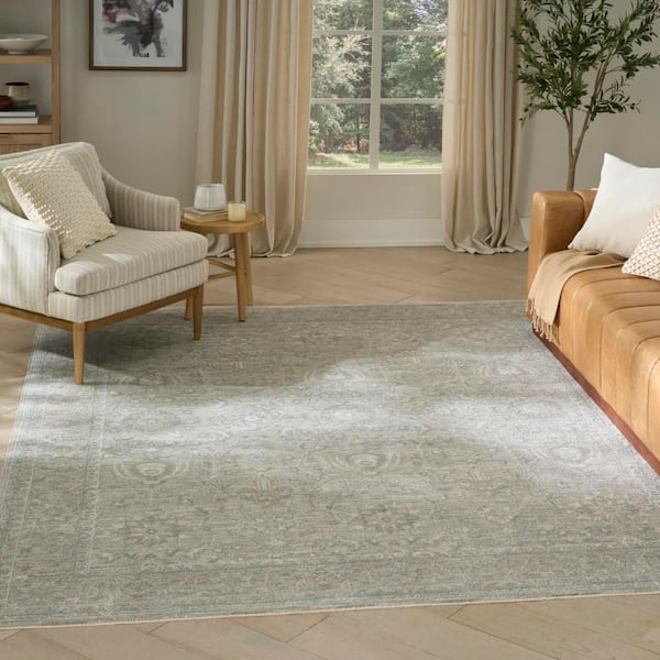Enriched Grey 8 ft. x 10 ft. Medallion Traditional Area Rug