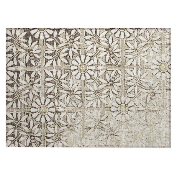 Chantille Machine Washable Indoor/Outdoor Abstract ACN2775 Ivory 3 ft. x 4 ft. Area Rug