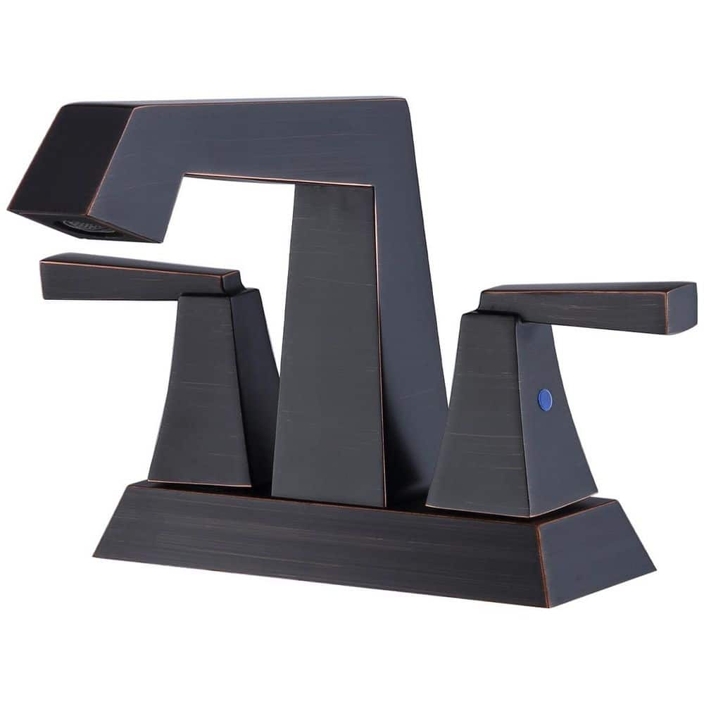 Abdera 4 in. Centerset 2-Handle 3 Hole Bathroom Faucet with Pop Up Drain & Supply Lines in Oil Rubbed Bronze price history on PriceWatchPro