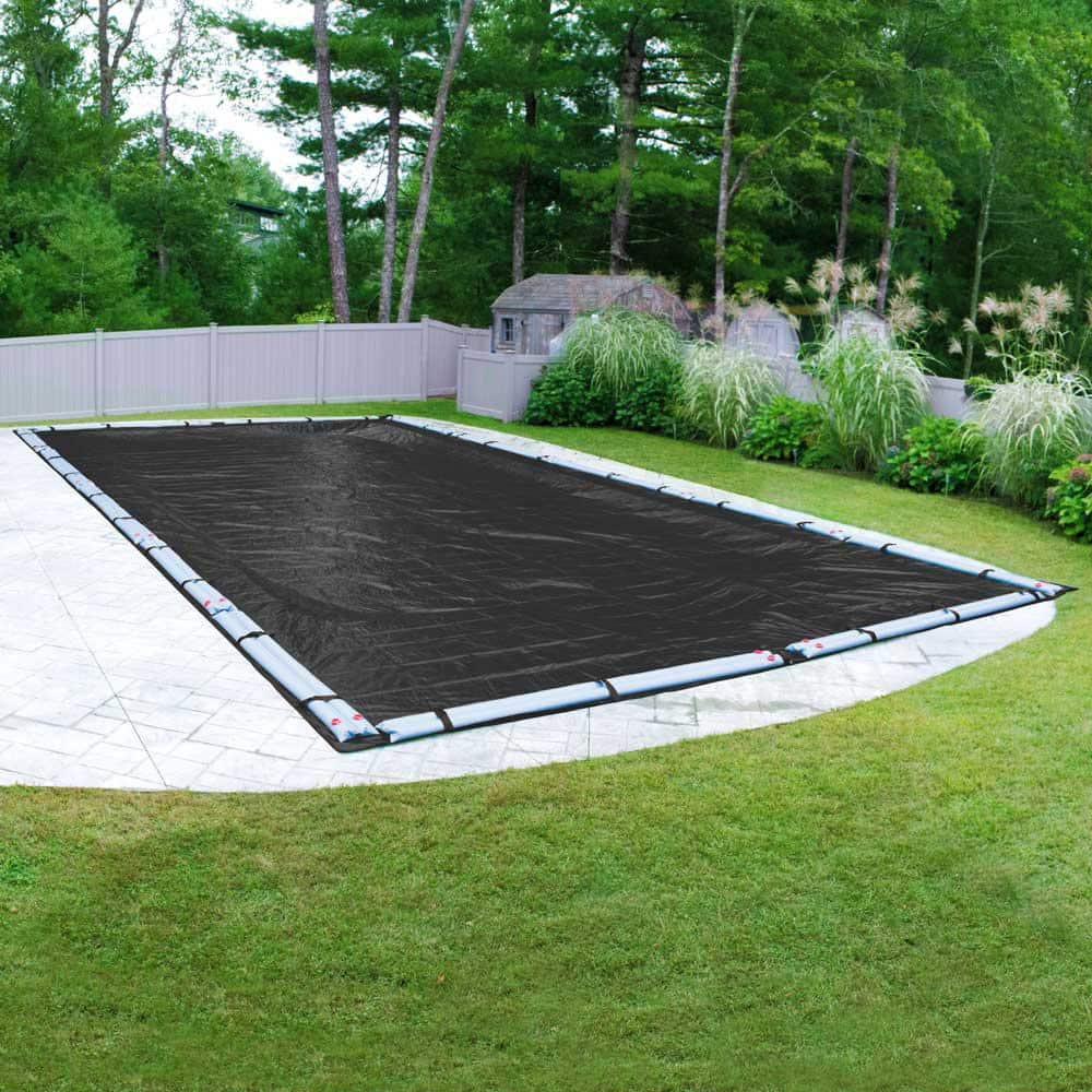 Robelle Mesh 18 ft. x 36 ft. Rectangular Black Mesh In Ground