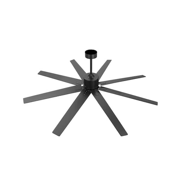 MLiAN 64 in 8-Plywood Black Blades Indoor Black Standard Ceiling
