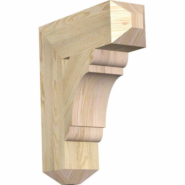 Ekena Millwork 6 in. x 24 in. x 20 in. Douglas Fir Olympic Craftsman Rough Sawn Bracket