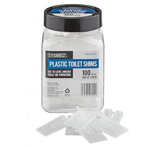 Toilet Plastic Shims 1.96 in. x 1.18 in. x 0.24 in. Clear 100-Pieces Per Jar