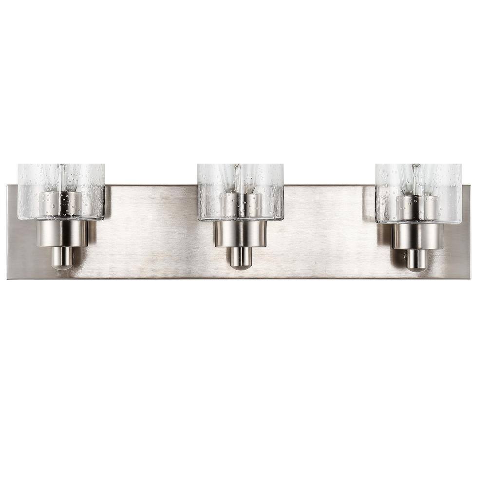 Irving 22" Nickel 3-Light Cylinder Vanity Light