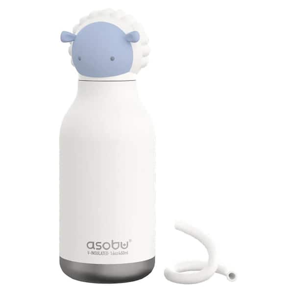 ASOBU Bestie Bottle 16 oz. White Sheep Stainless Steel Insulated Water Bottle