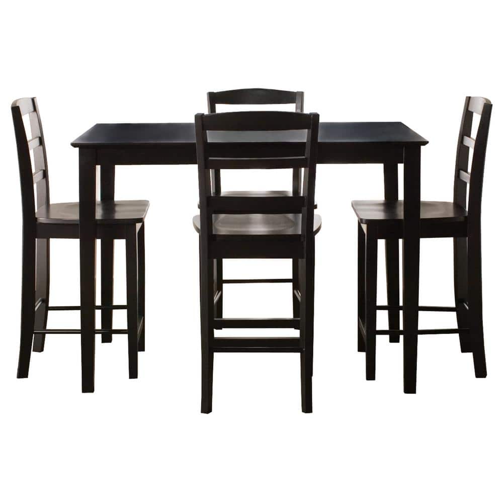 Madrid 5-Piece Black Bar Table Set price history on PriceWatchPro