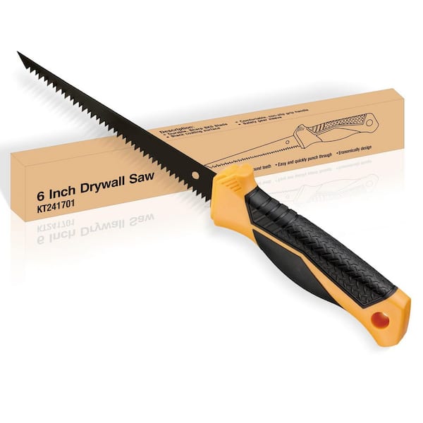 Unbranded 6 Sharp 8-TPI SK5 Blade Handsaw with Precision Double-Sided Teeth and Ergnomic Non-Slip Handle for Cutting Drywall Wood