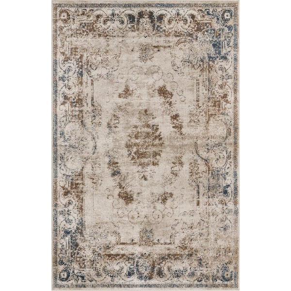 Unique Loom Chateau Lincoln Beige 4' 0 x 6' 0 Area Rug