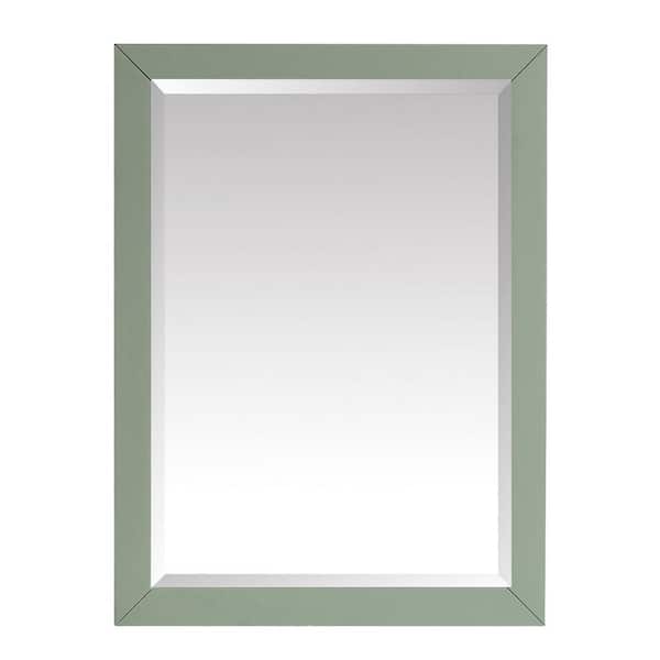 Home Decorators Collection 24 in. W x 32 in. H Framed Rectangular Beveled Edge Bathroom Vanity Mirror in Sea Green finish