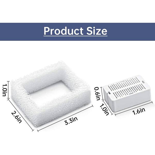 KIWDZFU Cat Fountain Replacement Carbon Foam Filters Eco