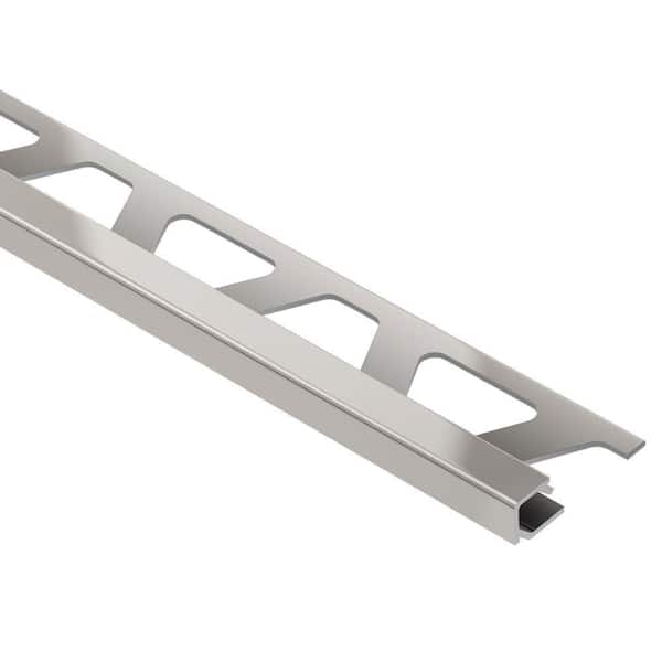Schluter Quadec Satin Nickel Anodized Aluminum 1/2 in. x 8 ft. 2-1/2 in. Metal Square Edge Tile Edging Trim