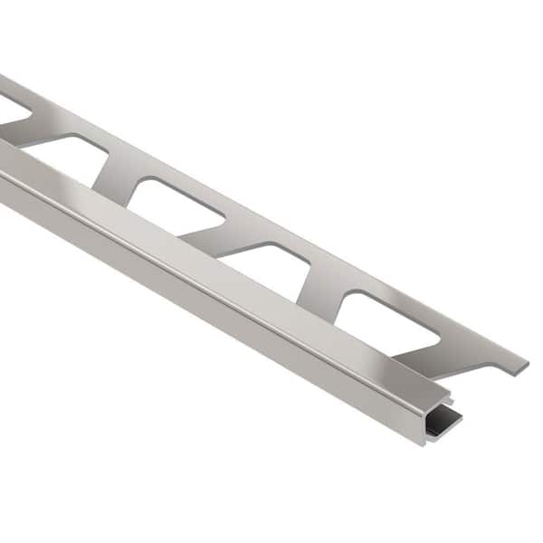 Schluter Quadec Satin Nickel Anodized Aluminum 3/16 in. x 8 ft. 2-1/2 in. Metal Square Edge Tile Edging Trim