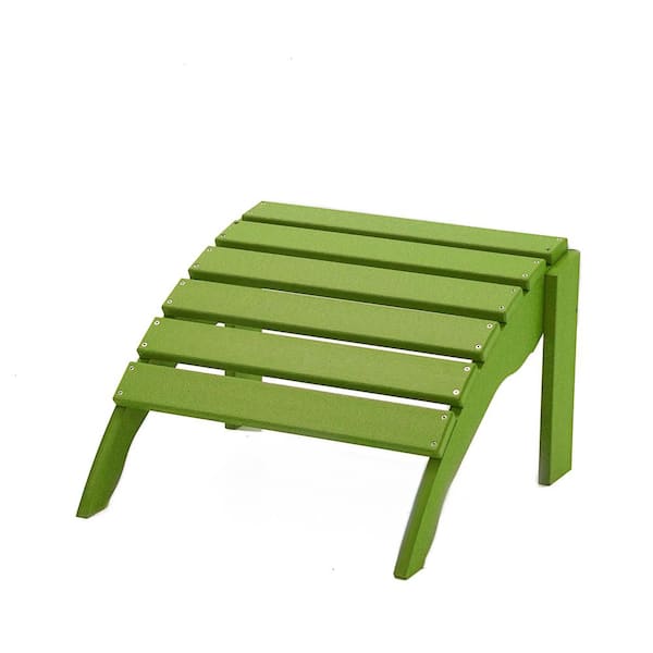 DUROGREEN Icon Lime Plastic Outdoor Ottoman