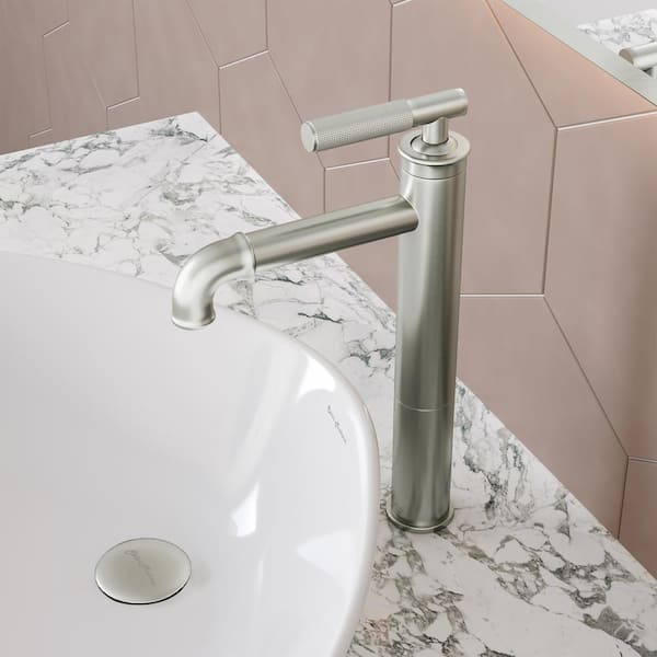 Swiss Madison Avallon Single-Handle Single-Hole Bathroom Faucet in Brushed Nickel