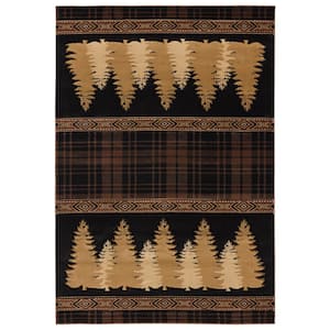 Cottage Woodland Brown 2 ft. 7 in. x 4 ft. 2 in. Area Rug