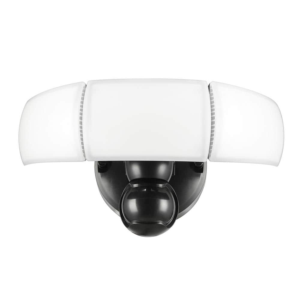 65-Watt Equivalent 7000 Lumen 240° Black Integrated LED Flood Light