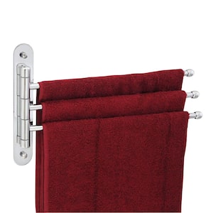 15 in. Stainless Steel Triple Swing Towel Bar in Polished Chrome