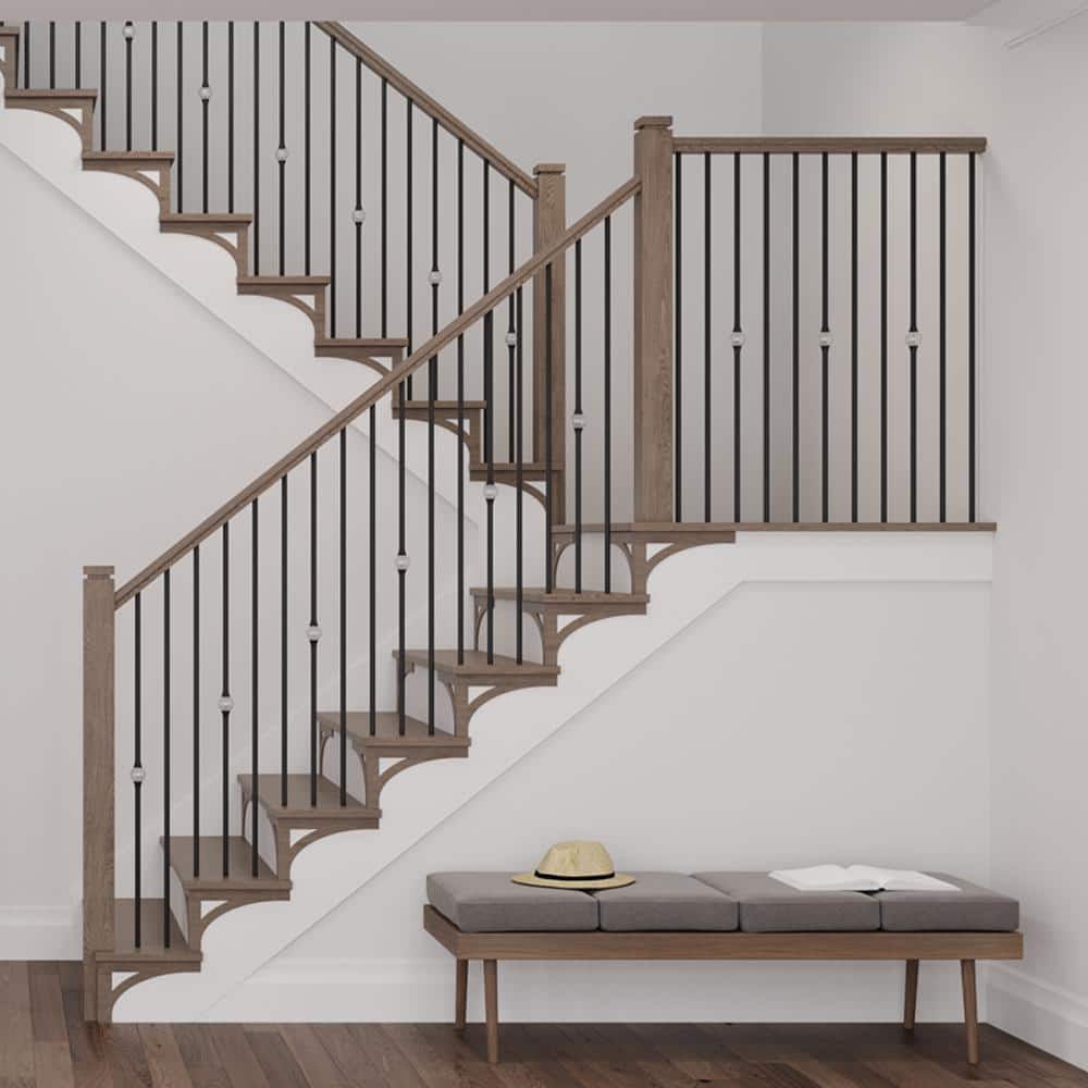 Embossed Birch Left Hand Stair Bracket for Elegant Stairways