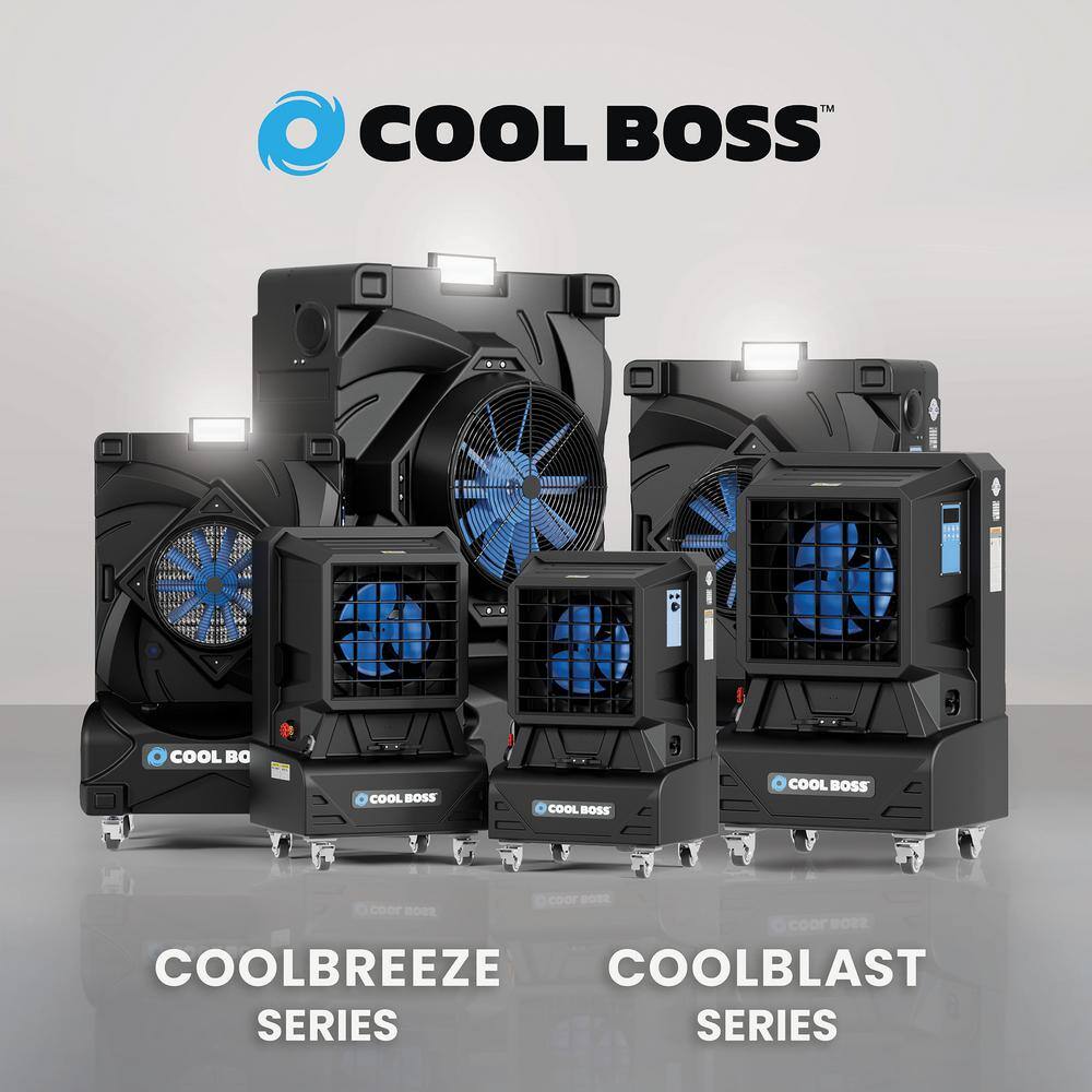 Cool Boss Black Industrial Portable Evaporative Cooler with 15.6 Gallon Reservoir