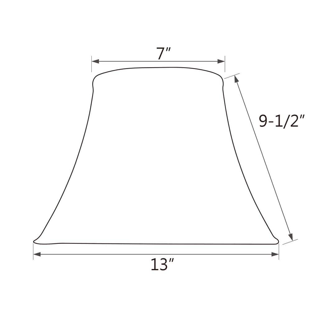 Beige Linen Bell Lamp Shade, 13" x 9.5"