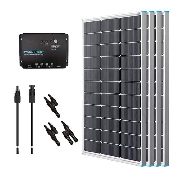 Renogy 100-Watt 12V Monocrystalline Solar Panel Off-Grid Bundle