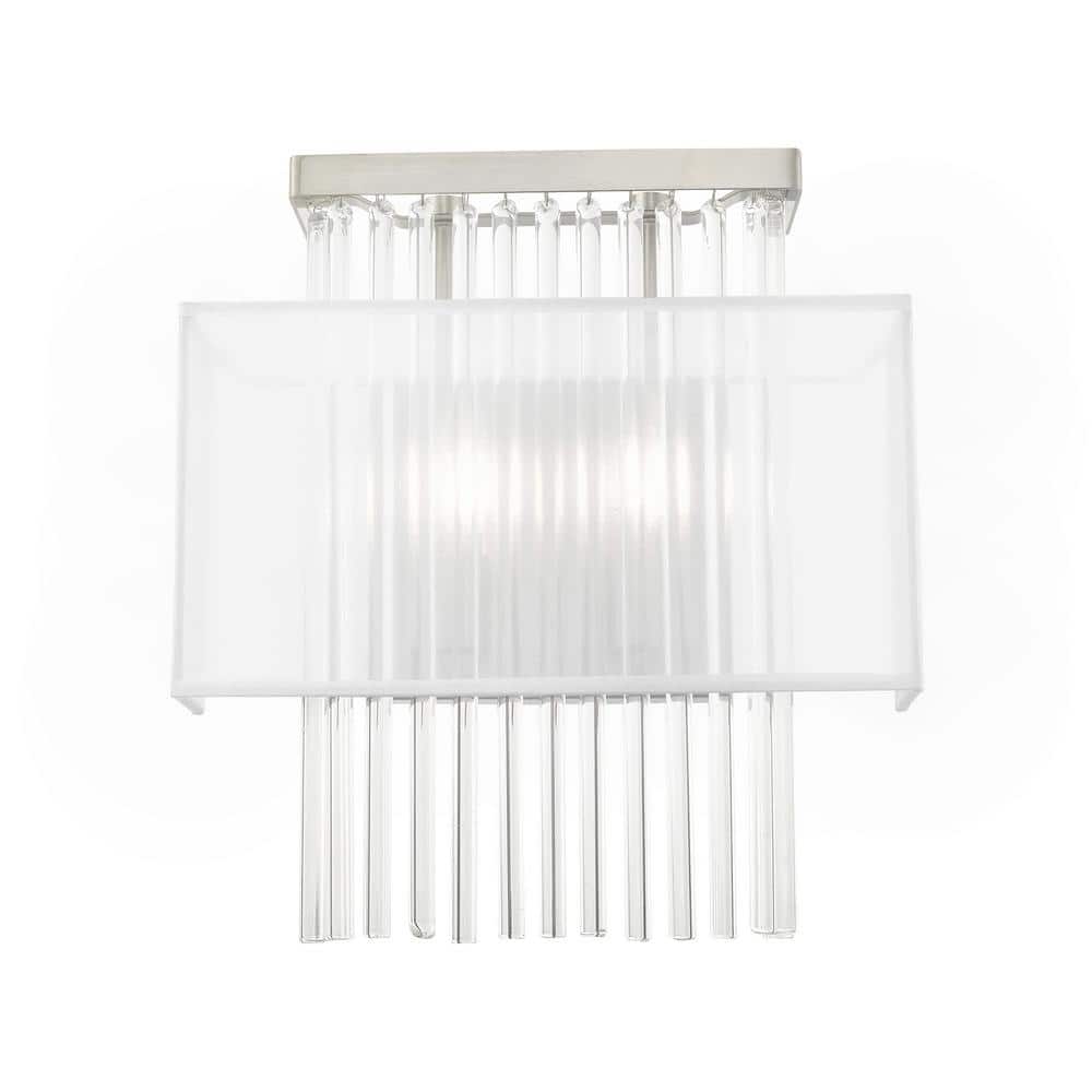 Alexis Brushed Nickel 2-Light ADA Compliant Wall Sconce