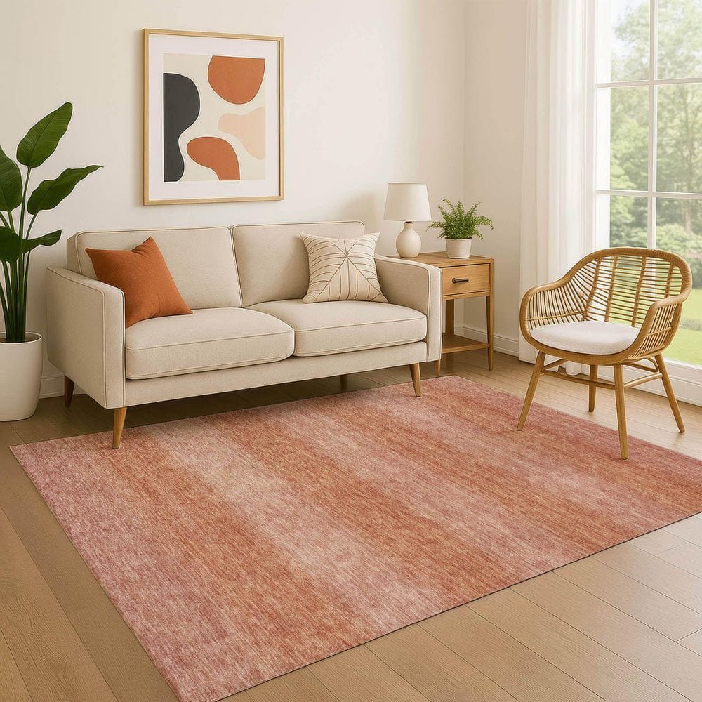 Mayfield Premium Machine Washable Abstract AMF1733 Terracotta 8 ft. x 10 ft. Area Rug price history on PriceWatchPro
