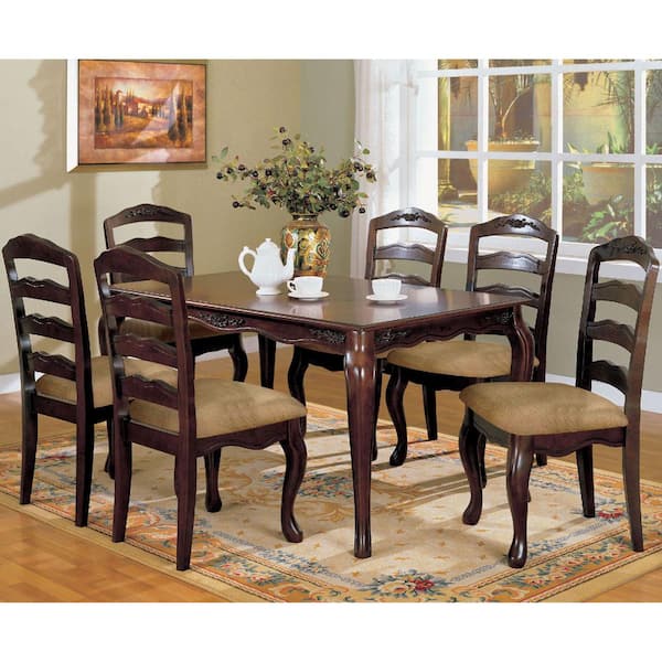 Dark walnut on sale dining set