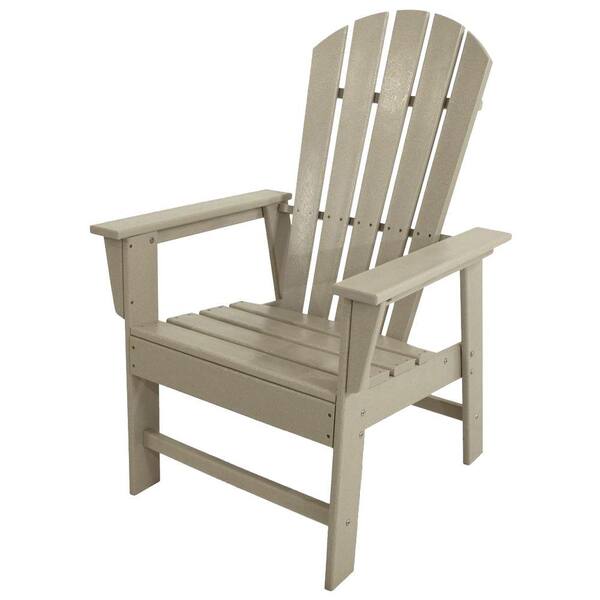 POLYWOOD South Beach Sand All-Weather Plastic Outdoor Dining Chair