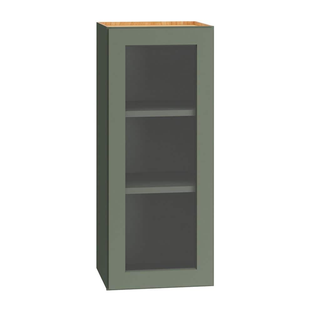 QuickShip Cottage 15 in. W x 12 in. D x 36 in. H Assembled Plywood Cut for Glass Specialty Wall Cabinet in Conifer price history on PriceWatchPro