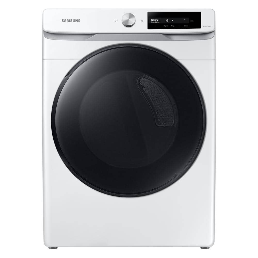 7.5 cu. ft. Smart Stackable Vented Electric Dryer with Super Speed Dry in White