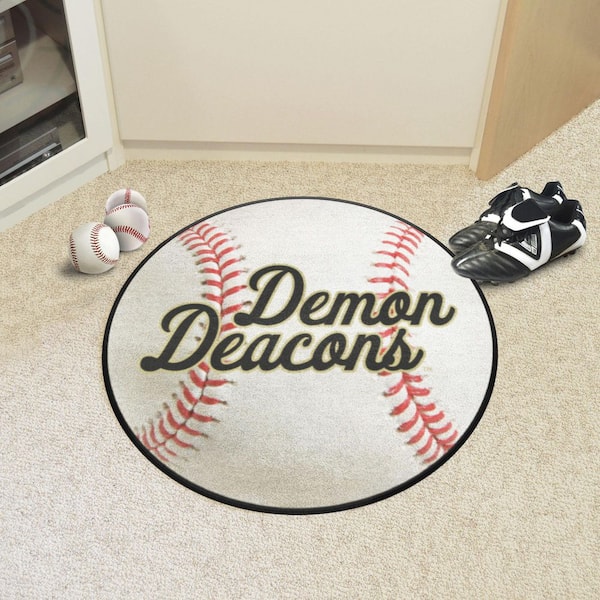 FANMATS Atlanta Braves Baseball White 2 ft. x 2 ft. Round Area Rug 29193 -  The Home Depot