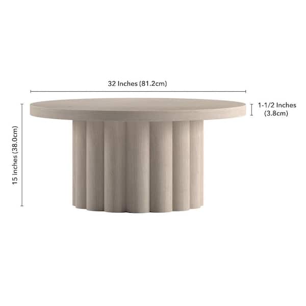 Meyer&Cross Olie 32 in. Alder White Round MDF/Hollow Core Board