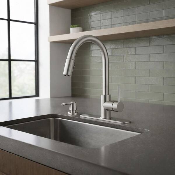 ブッシュ　スマート １６台セット ANZZI Expedition 16 in. 1-Handle Pull-Down Sprayer Kitchen Faucet