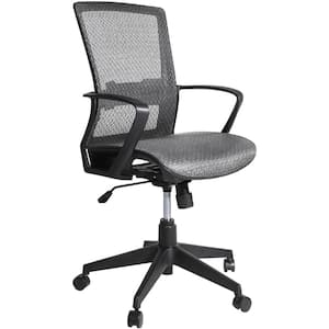 Office Chair Ergonomic Office Computer Chair Mid Back Swivel Rolling Light Gray Mesh Task Chair with Armrests Casters