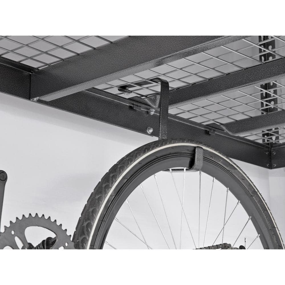 Adjustable Gray Steel Ceiling Storage Rack, 4' x 8'