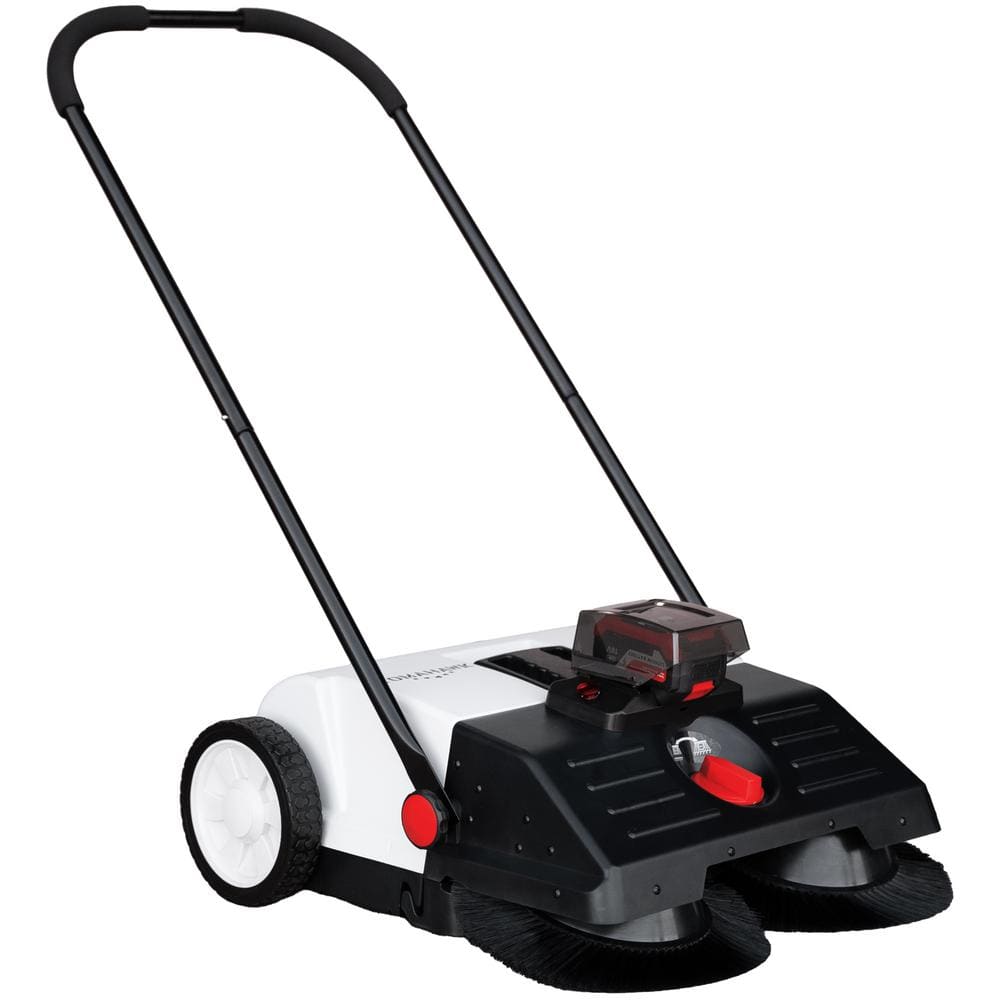 Tomahawk Power 22 in. Battery Powered Push Sweeper With Double Brush System 18V Lithium-Ion