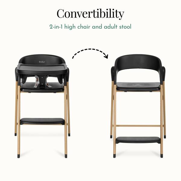 Black Nimbus Highchair 2552EV-BLK - The Home Depot