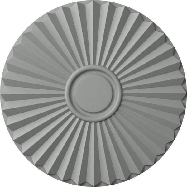 Ekena Millwork 19-3/4" x 1-3/8" Shakuras Urethane Ceiling Medallion (For Canopies upto 5"), Primed White
