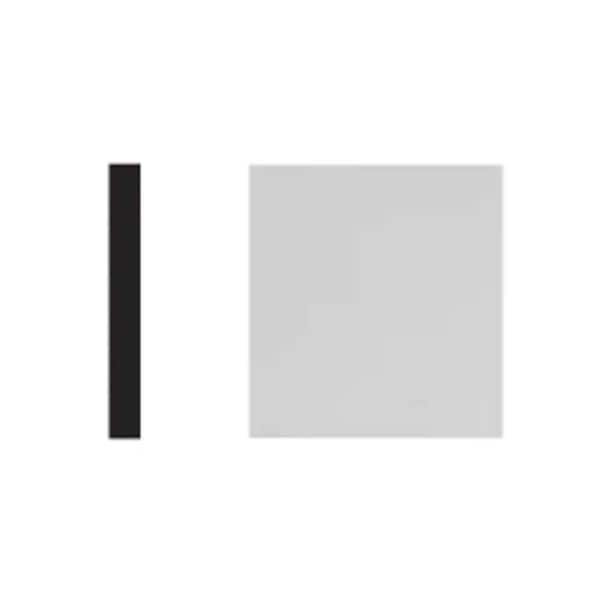 0.25 in. D x 1.75 in. W x 6 in. L PVC Chair Rail Sample