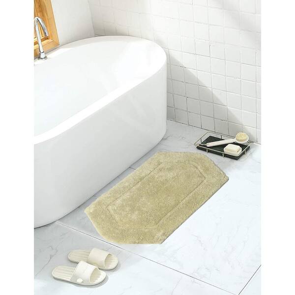 HOME WEAVERS INC Waterford Collection 100% Cotton Tufted Bath Rug, 17 in. x24 in. Rectangle, Green