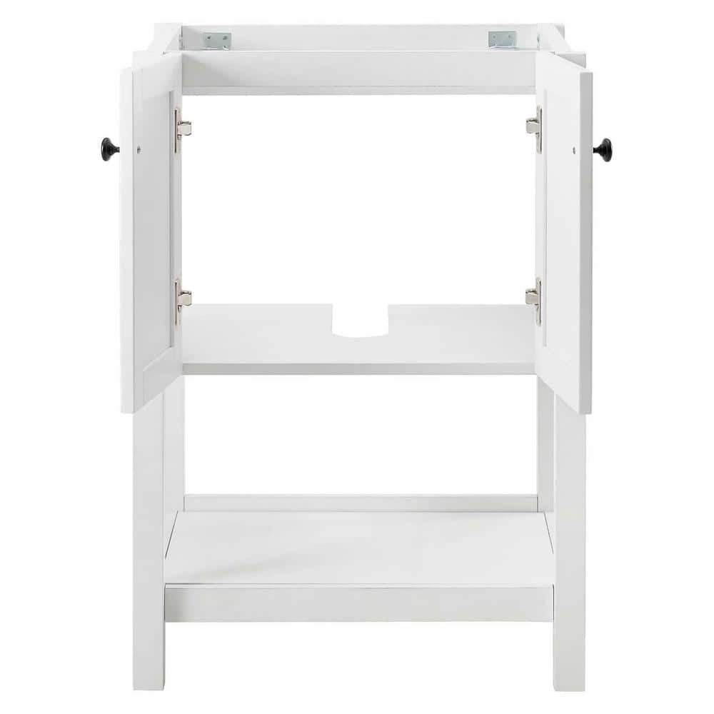 White Wood 23" Freestanding Bathroom Vanity Cabinet