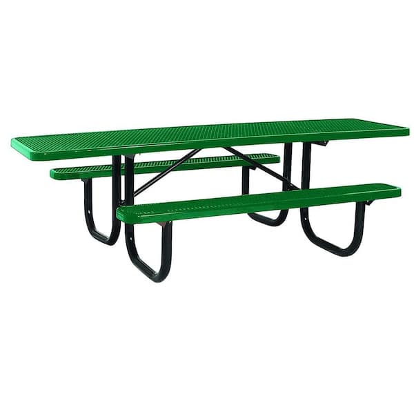 Unbranded Portable 8 ft. Green Diamond Commercial ADA Rectangular Table