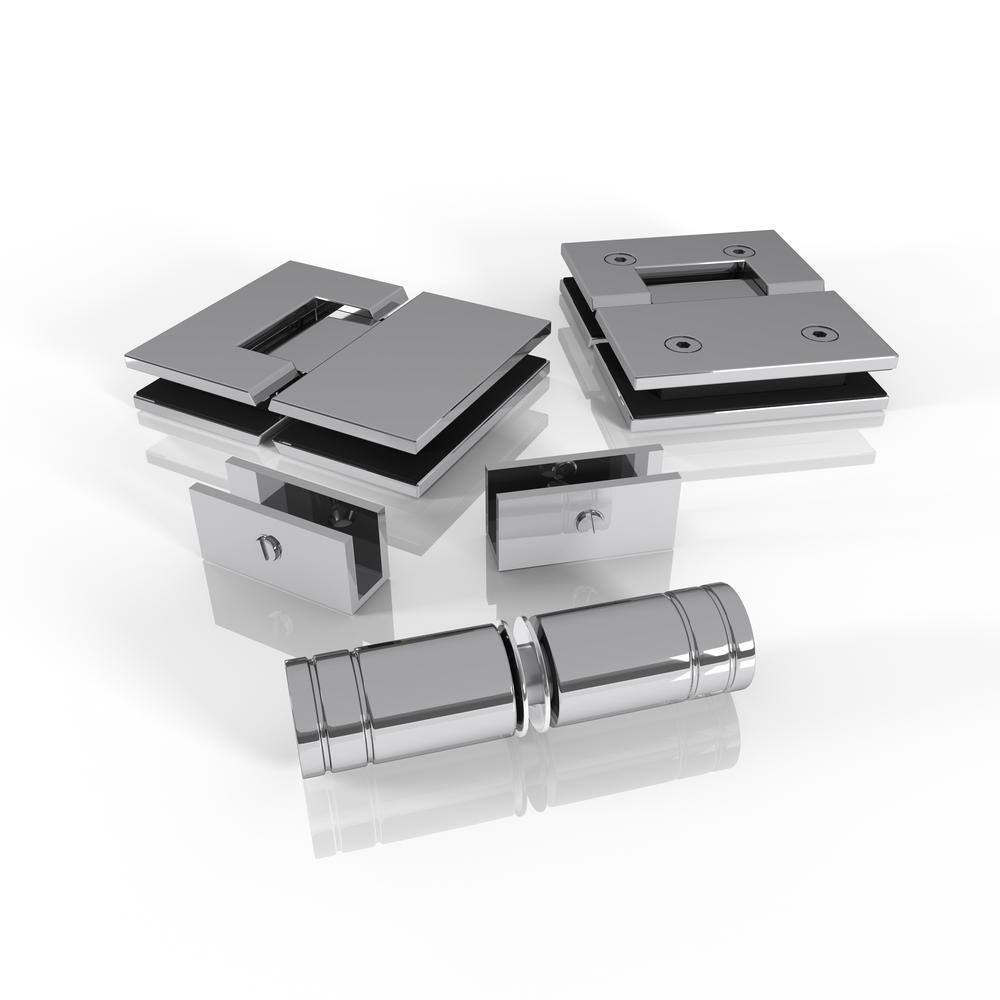 78 in. Bath Tub Glass Hinged Hardware Pack in Chrome with Knob price history on PriceWatchPro