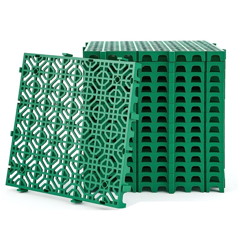 15 Pcs 15.7 in. x 15.7 in. x 1.18 in. Green Plastic Heavy Duty Drain Interlocking Non-Slip Lawn Grid, 6613 lb Load price history on PriceWatchPro