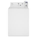 3.3 cu. ft. White Commercial Top Load Washing Machine Coin Operated