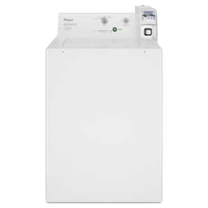 3.3 cu. ft. White Commercial Top Load Washing Machine Coin Operated