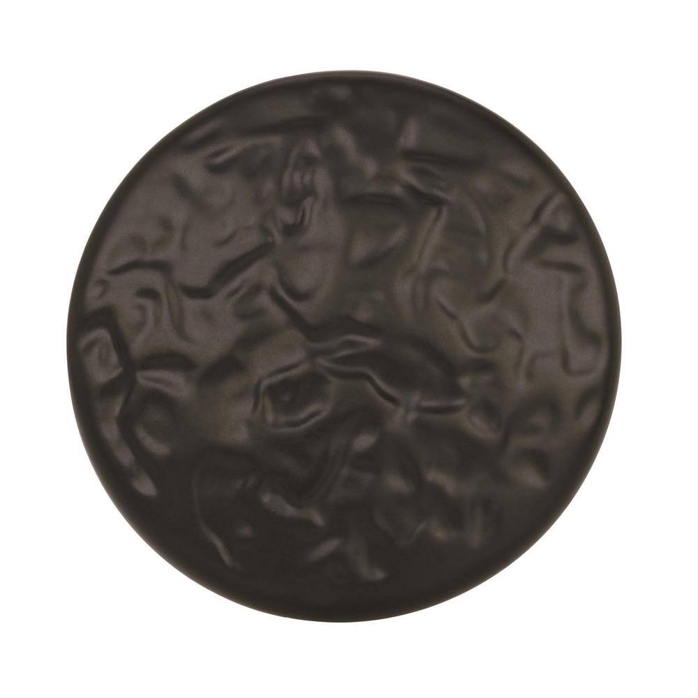 Allison Round Matte Black Colonial Cabinet Knob with Mounting Hardware