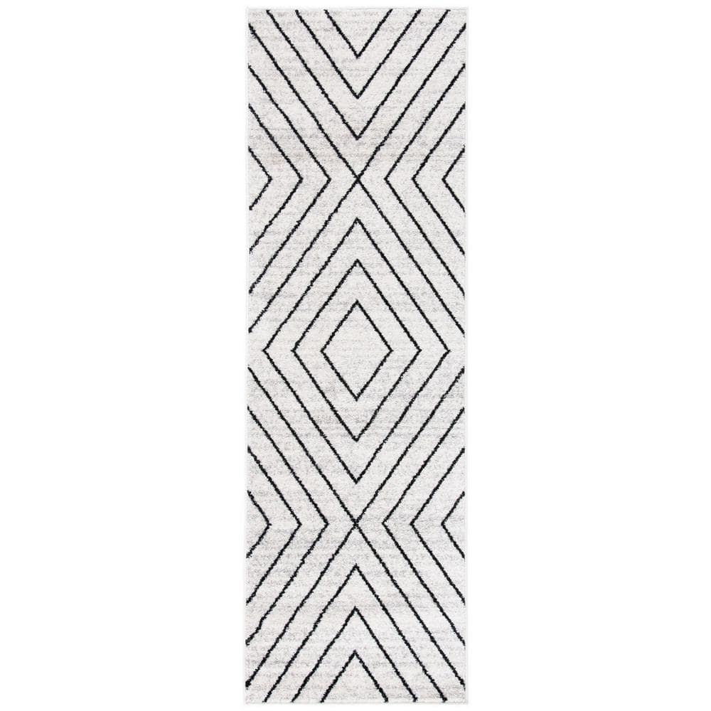 SAFAVIEH Adirondack Ivory/Gray 3 ft. x 10 ft. Arrow Runner Rug ADR251A ...