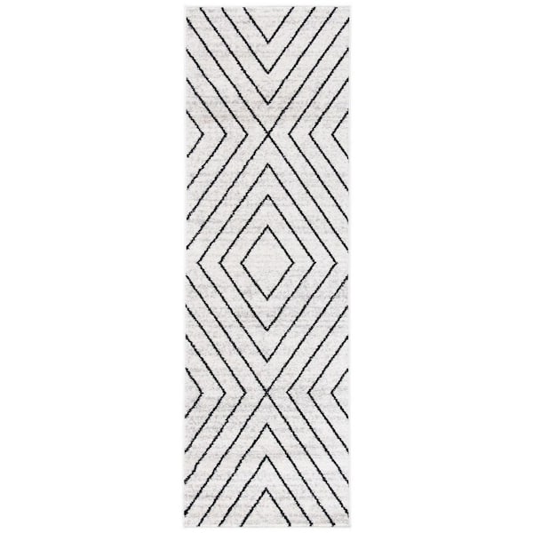 SAFAVIEH Adirondack Ivory/Gray 3 ft. x 10 ft. Arrow Runner Rug